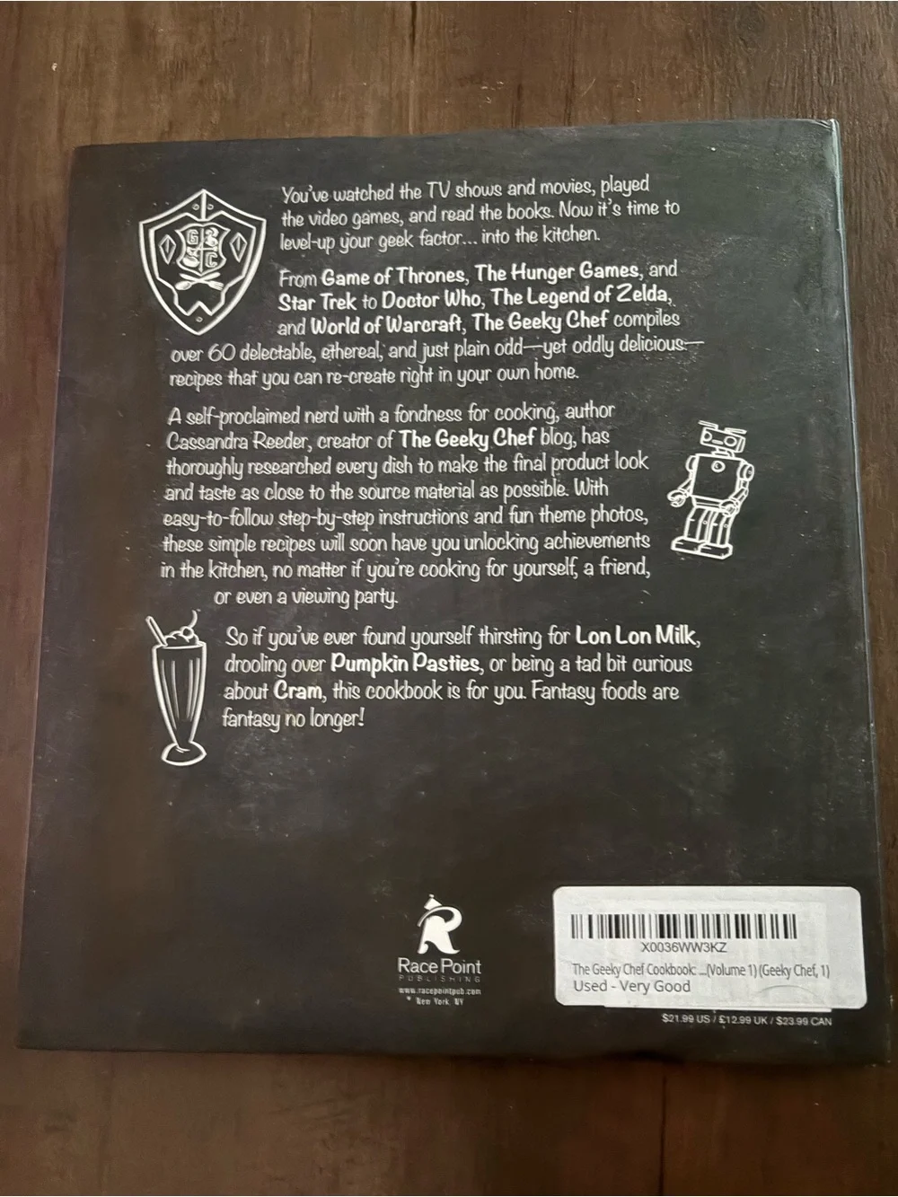 The Geeky Chef Cook Book by Cassandra Reader (2015, Paperback) Nerd Fandom Cook